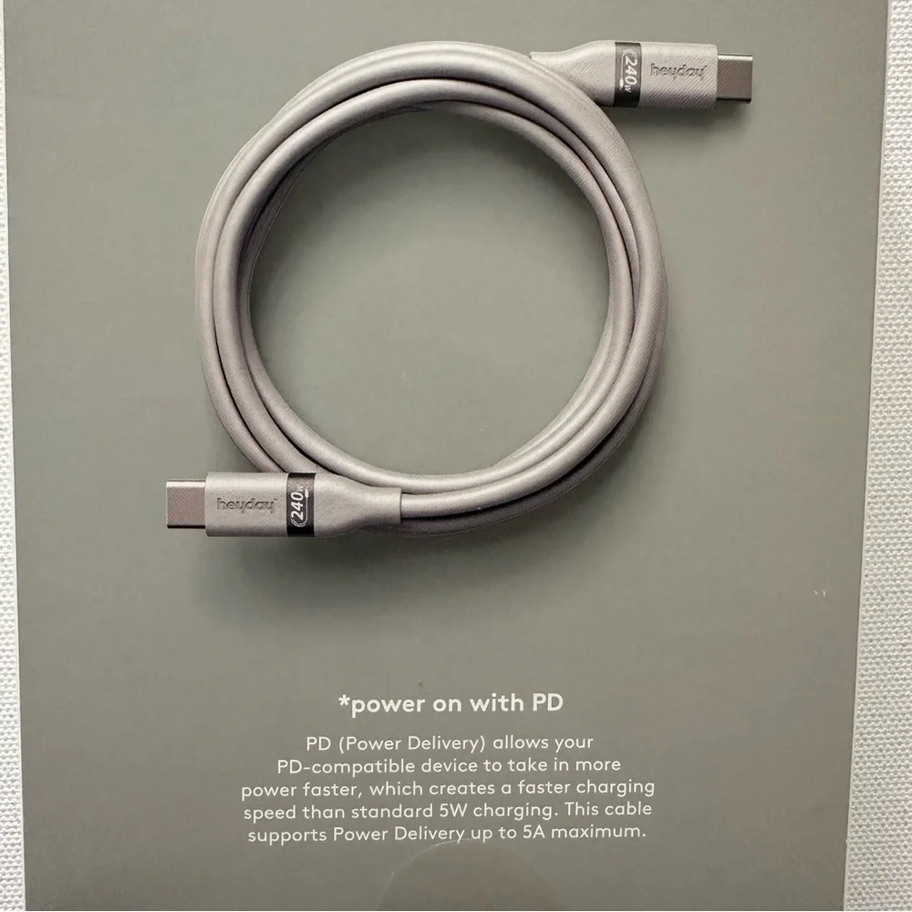 Heyday Soft-Touch USB-C Cable - 3 Pack